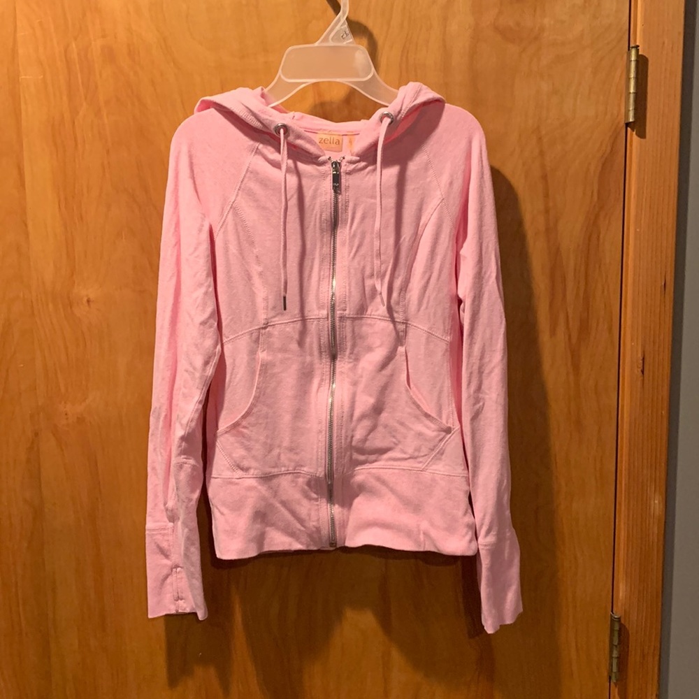 Zella pink zip up hoodie
